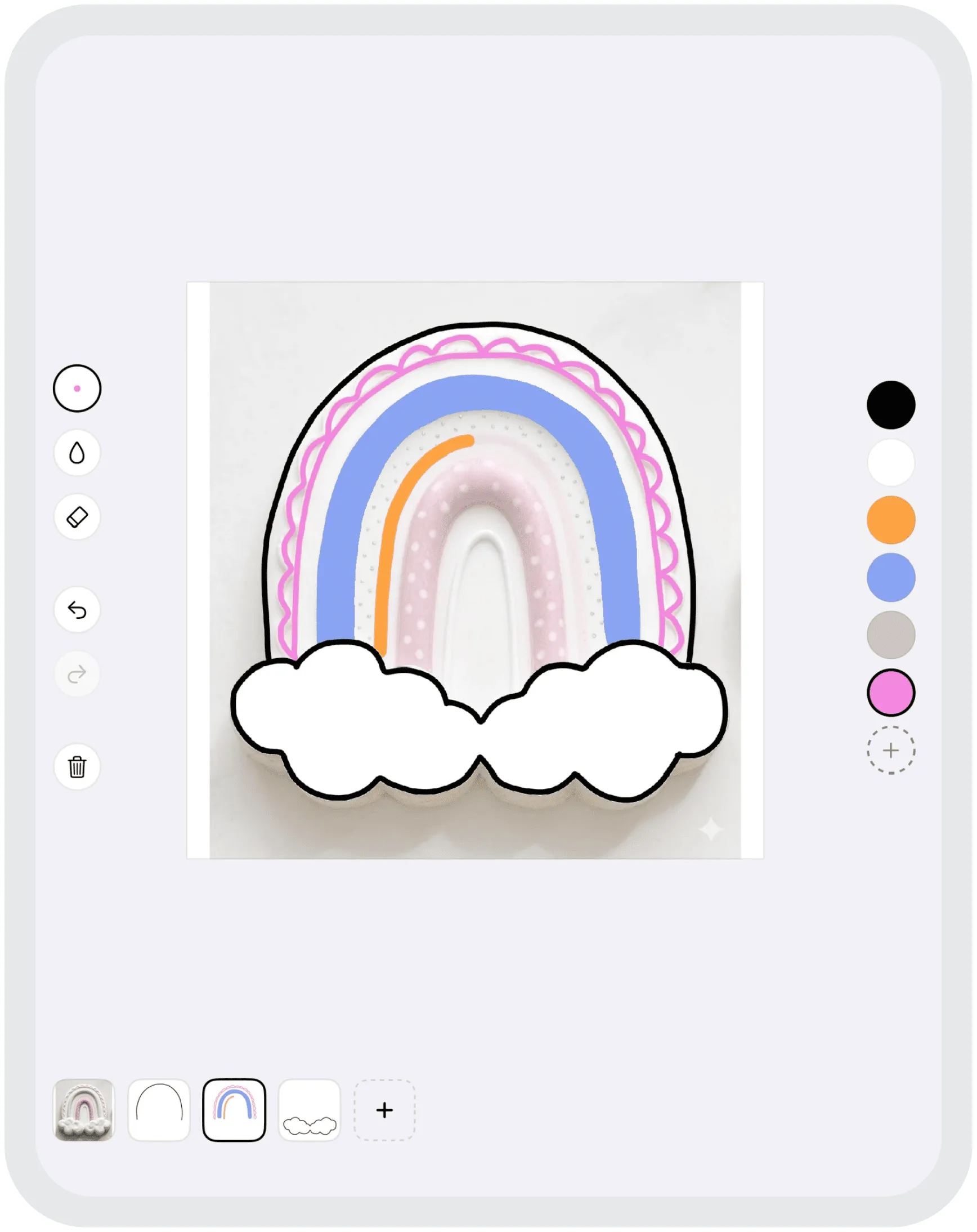 Cookie Sketch app preview on iPad