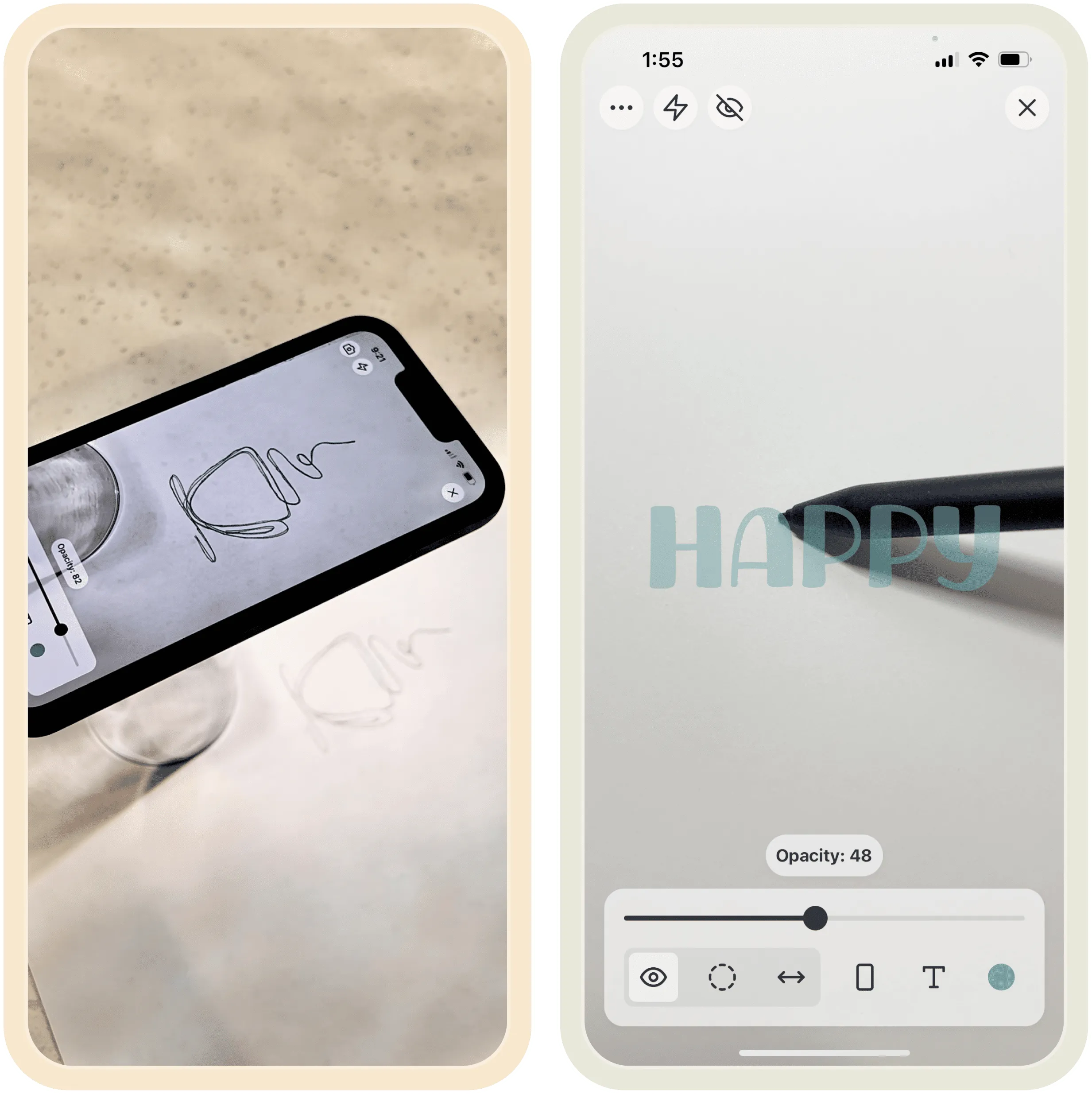 Flowly AR Drawing and Lettering app preview