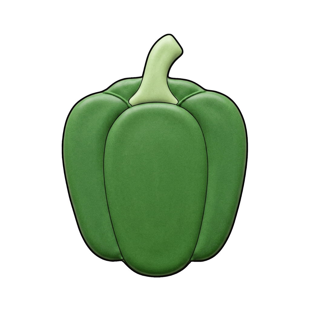 Green bell pepper cookie