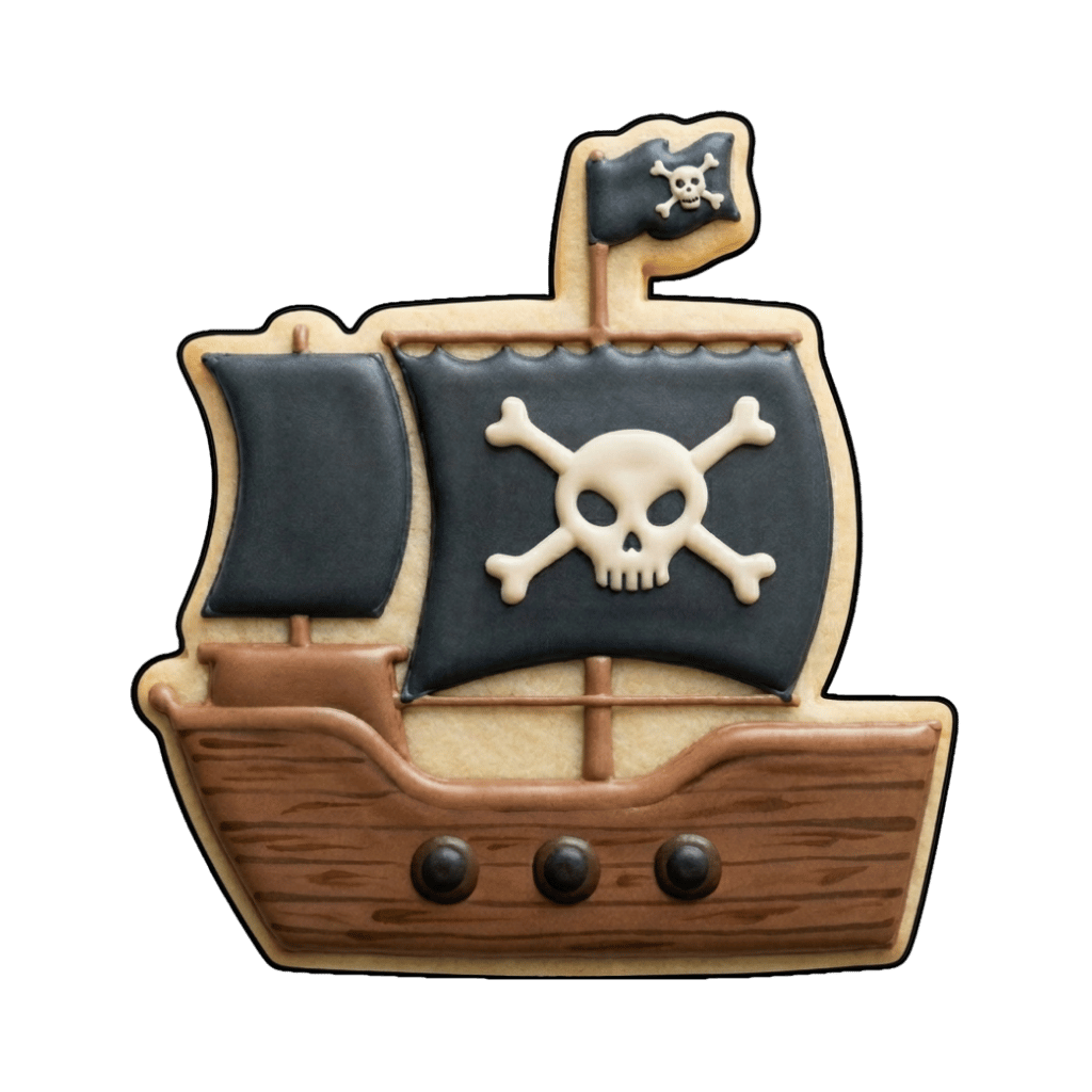 Pirate birthday cookie inspiration idea 1